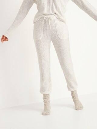 Mid-Rise Cozy Thermal-Knit Jogger Lounge Pants for Women | Old Navy (US)