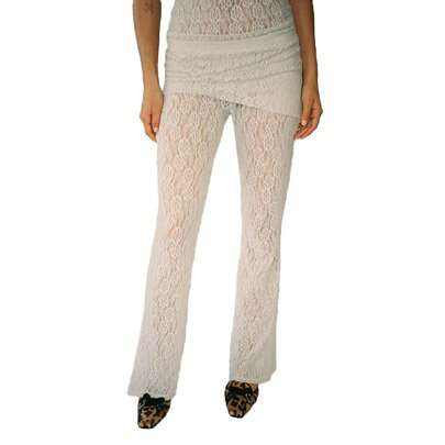 Women's Lace Pants Are Fashionable, Transparent Lace Slim Fit Pants Suitable For Daily Street Wear In Summer | SHEIN