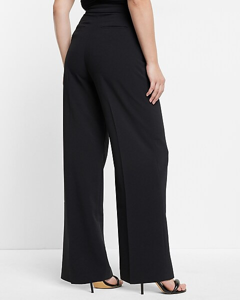 Super High Waisted Open Pleated Wide Leg Pant | Express