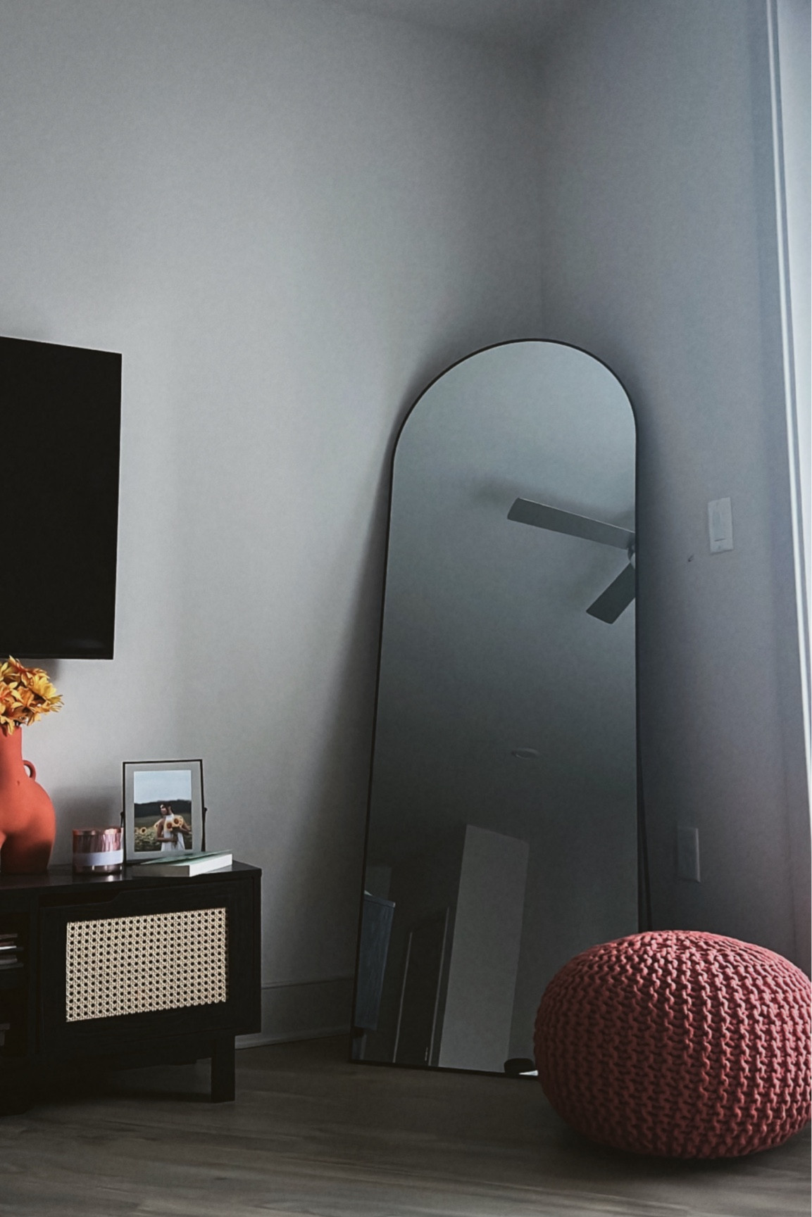 Walmart Floor Length Mirror and Amazon Pouf

#LTKHome