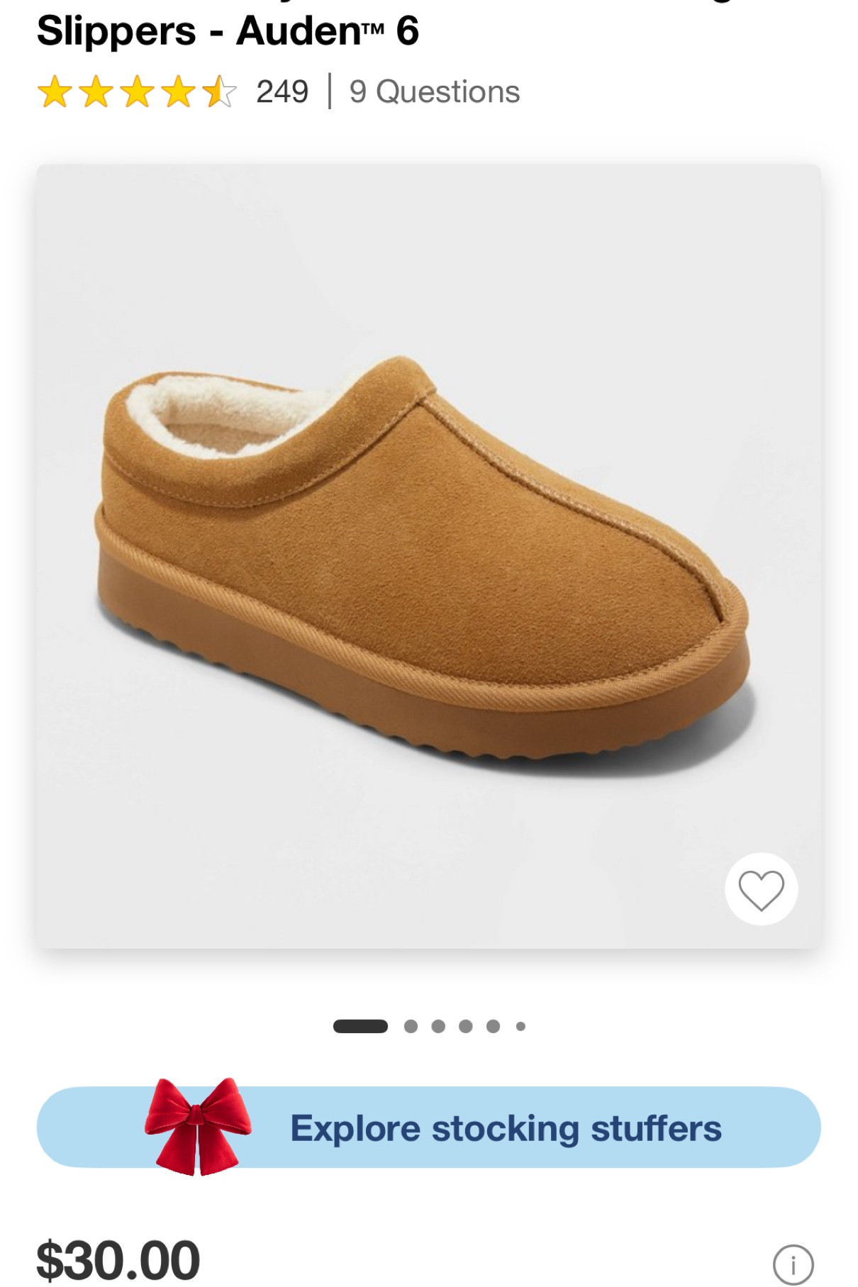 Genuine suede Ugg slipper dupes for $30 at Target. Order now before they sell out again. 

#LTKGiftGuide #LTKHoliday #LTKShoeCrush