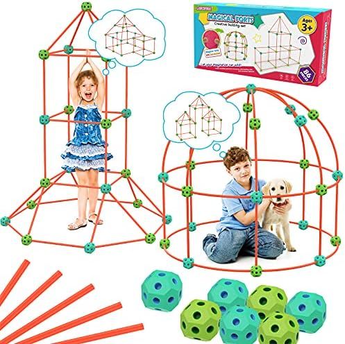 Upgraded Kids Toys Fort Building Kit 86pcs Toys for 5 6 7 Year Old Boys Girls STEM Kids Tent Buil... | Amazon (US)