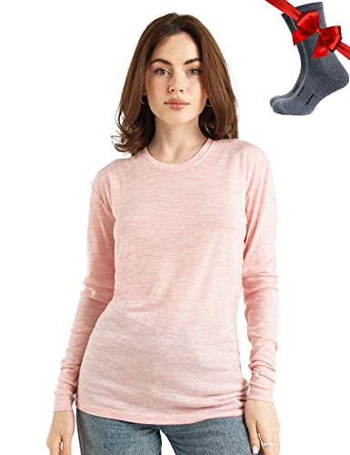 Merino.tech Merino Wool Base Layer Women - 100% Merino Wool Heavyweight, Midweight, Lite Long Sle... | Amazon (US)