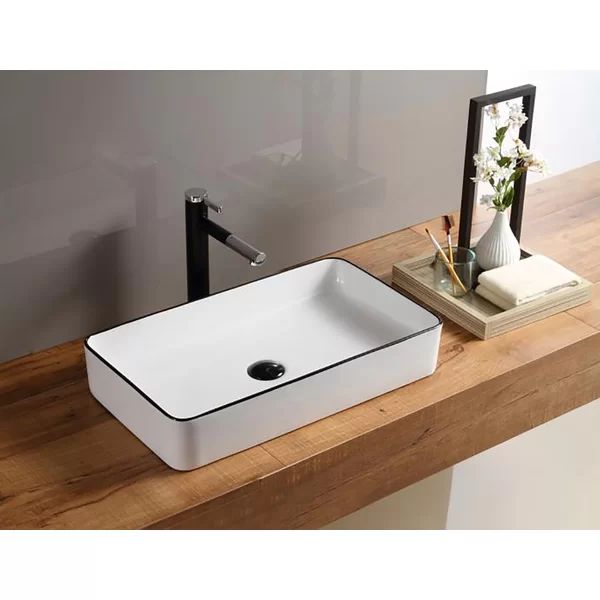 Ceramic Rectangular Vessel Bathroom Sink | Wayfair North America
