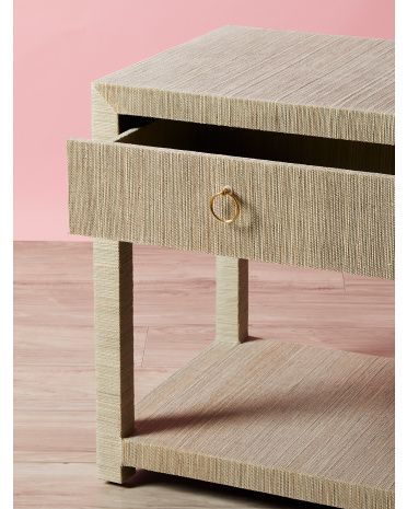 22x24 Woven Textured 1 Drawer Nightstand | HomeGoods