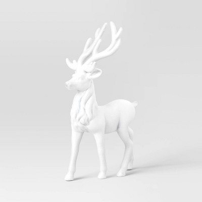 13.5" Christmas Flocked Standing Deer White - Wondershop™ | Target
