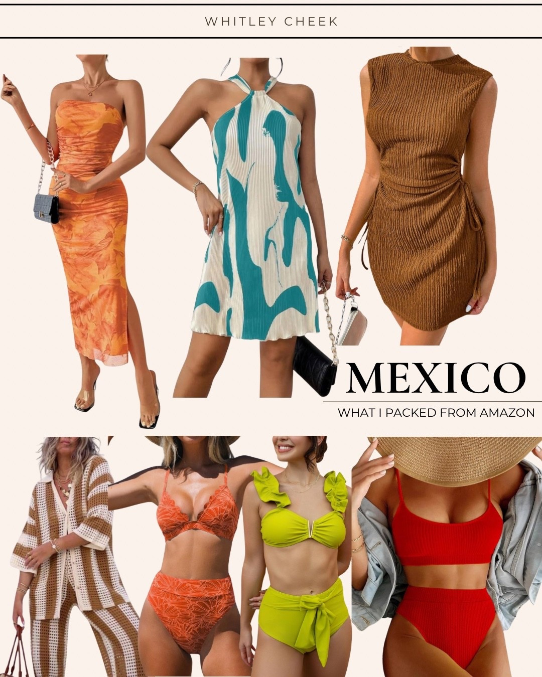 Everything that I packed for Mexico from Amazon! 🍋‍🟩🤍🌴

#LTKTravel #LTKMidsize #LTKSwim