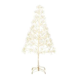 4 ft. Pre-Lit Artificial White Starburst Tree with 800-Fairy Warm White LED Lights | The Home Depot