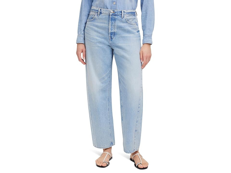 Madewell The Darted Barrel-leg Jean In Foster Wash Women's Jeans Foster Wash : 28, Cotton/Denim | Zappos