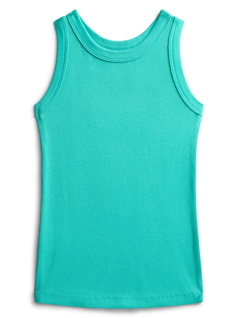 Wonder Nation Girls Solid Ribbed Tank Top, Sizes 4-18 | Walmart (US)