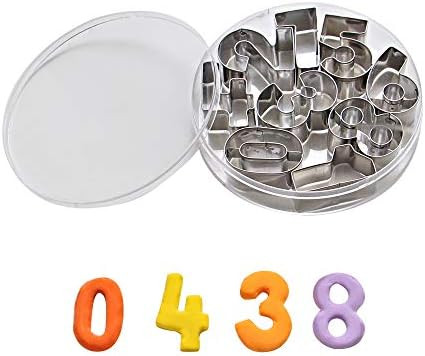 ShengHai Number Cookie Cutters –1.7" Stainless Steel Cake Decorating Number Cutters with Cut-Ou... | Amazon (US)