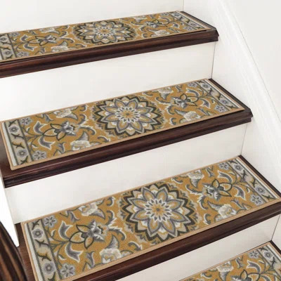 Stair-Treads-For-Wooden-Steps Washable Indoor Stair Treads Non Slip 8" X 30" Soft Stair Carpet Treads Reusable Peel And Stick Stair Runner Rug For Kid | Wayfair North America