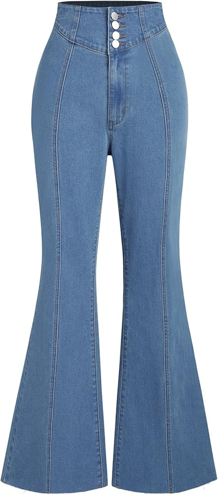 High Waisted Jeans for Women Flare Jeans Womens Jeans Denim High Waist Flared Jeans | Amazon (US)