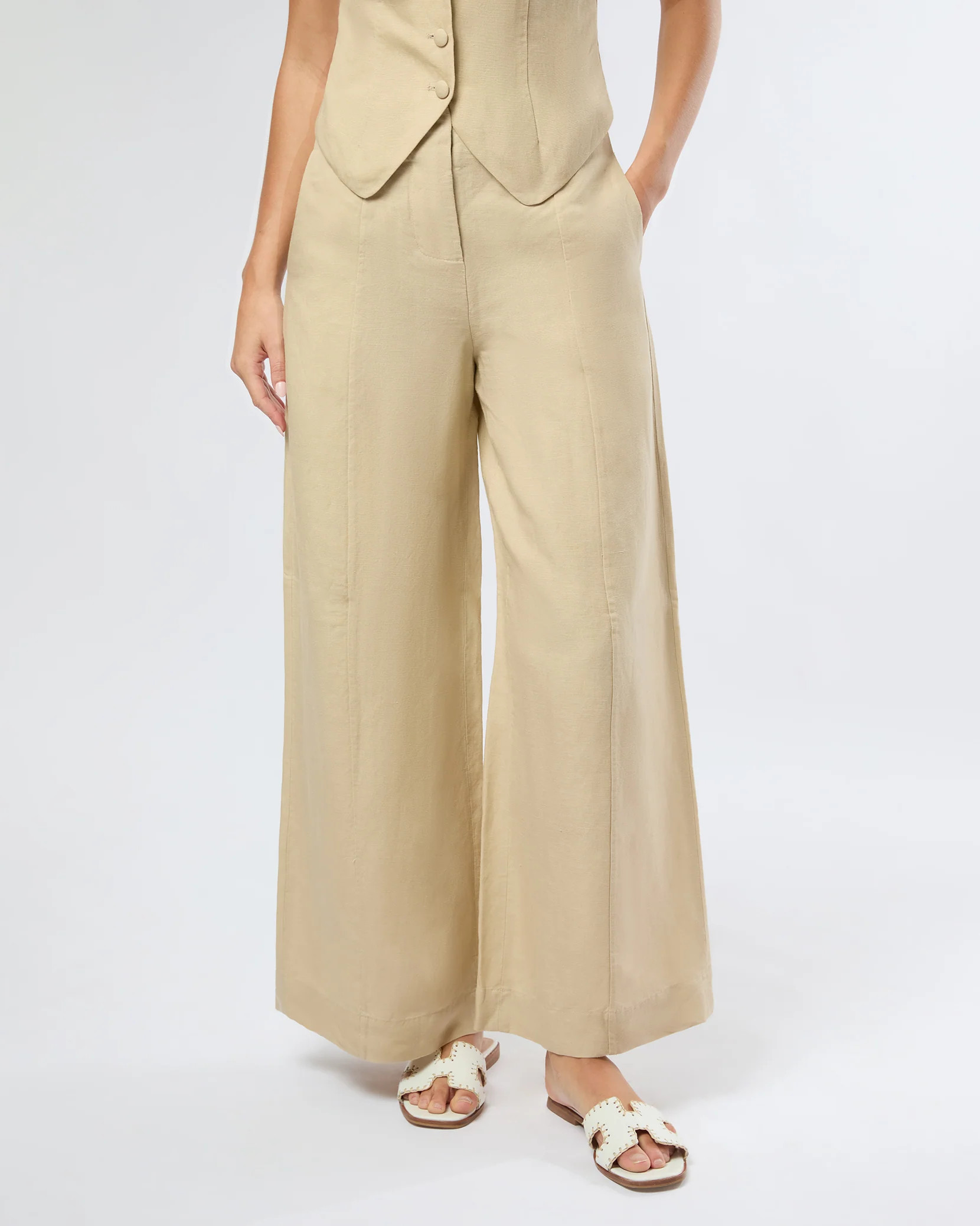 Air Linen Palazzo Pant | onia