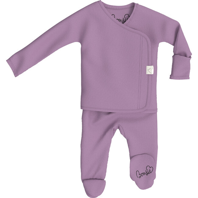 Bonsie Baby Footie, Fig (Purple, Size New Born) | Maisonette | Maisonette