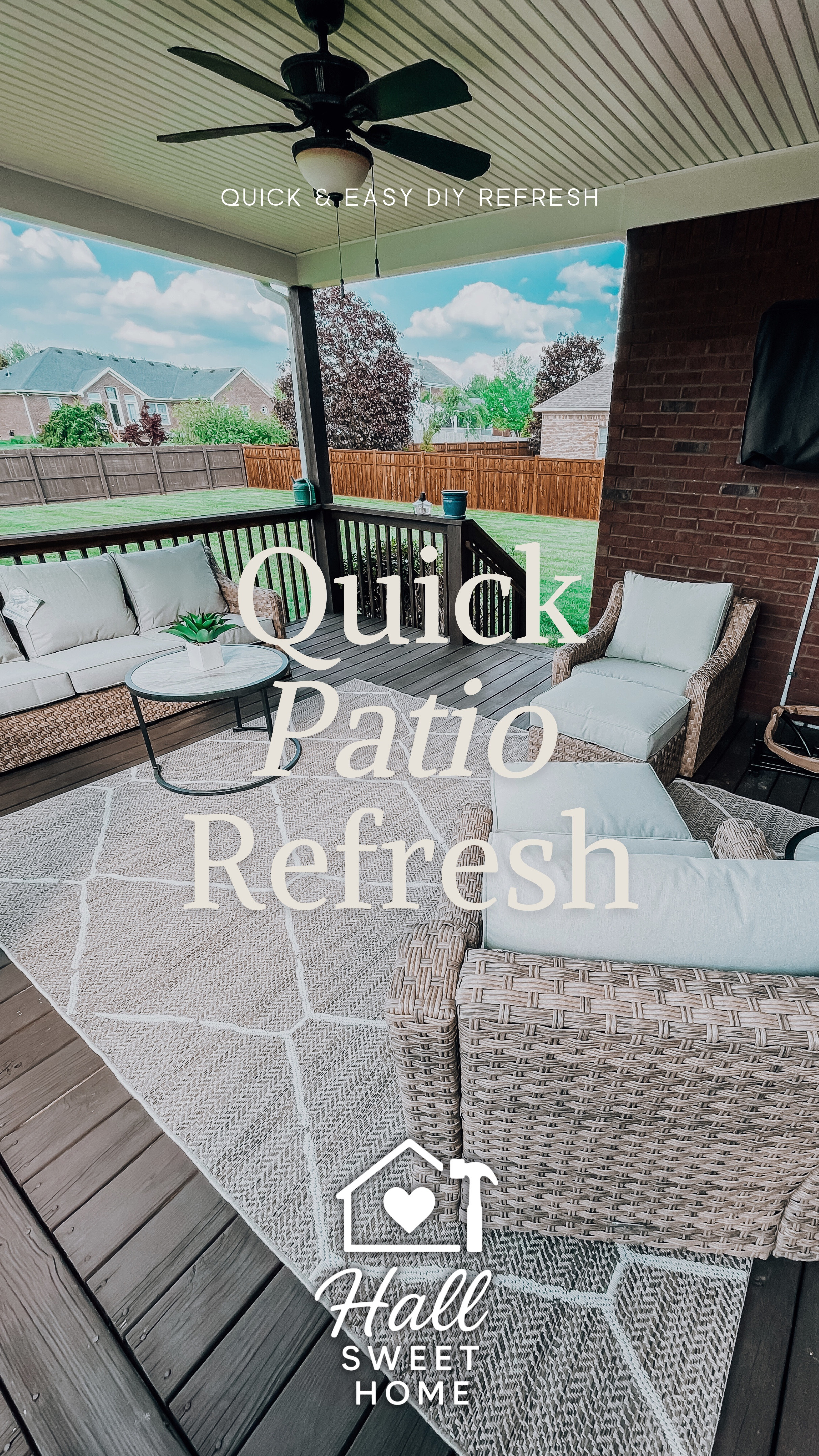Start Small. Make it Yours. ✨

When the whole house needs work, it can feel overwhelming—but starting with one cozy refresh can make all the difference. For us, it was this patio. What was once blah and boring is now a neutral outdoor vibe we love… and we did it all without breaking the bank. 🙌🏽

Sometimes the first win is all you need to build momentum. 🛠️ Start small, dream big, and make it yours—one space at a time.

👉🏽 COMMENT “PATIO” and I’ll send you the links to everything!
💬 Tell me: what space would you refresh first?
📌 Save this post for inspo & follow @hallsweethome for the full reno journey!

#HallSweetHome #BackyardRefresh #PatioGoals #BudgetFriendlyDecor #OutdoorLivingSpace #NeutralDecor #SmallSpaceMakeover #HomeInspoDaily #OutdoorOasis #DIYDecorProjects #CozyOutdoorVibes #BeforeAndAfter #HomeStyleInspo #RealLifeReno #ModernCountryStyle #CoastalCharmHome #HomeTransformation #FixerUpperVibes #MyHouseToHome #WeekendProject #MakeHomeYours

#LTKHome #LTKSaleAlert
