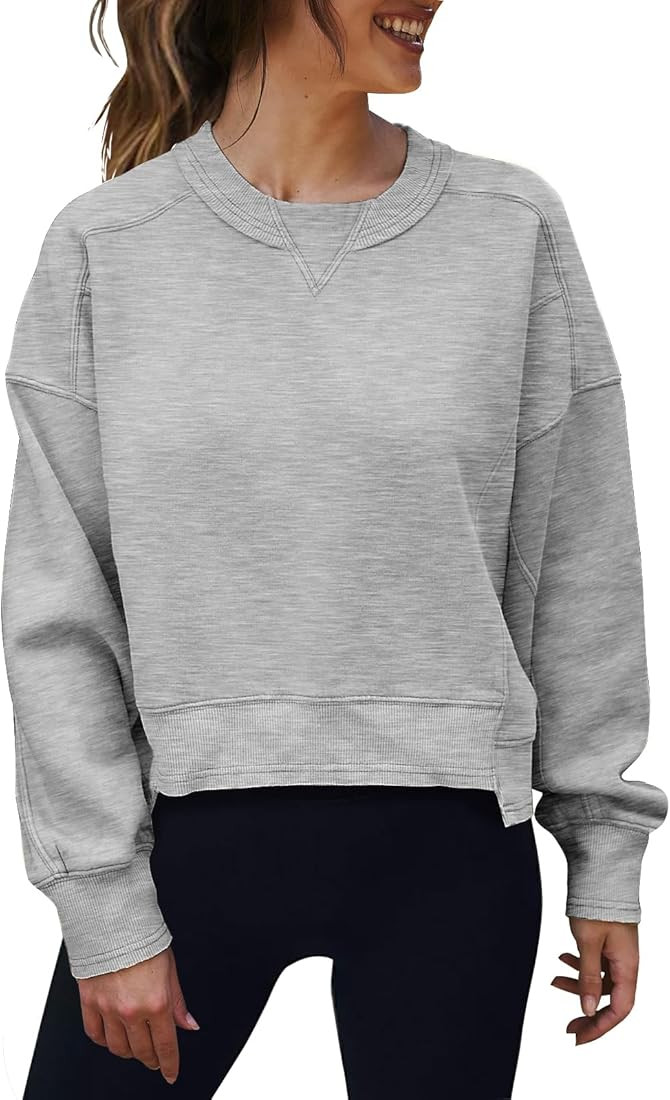Women's Sweatshirts Crew Neck Lightweight Comfy Pullover Sweaters Fall Fashion Outfits 2023 Y2k C... | Amazon (US)