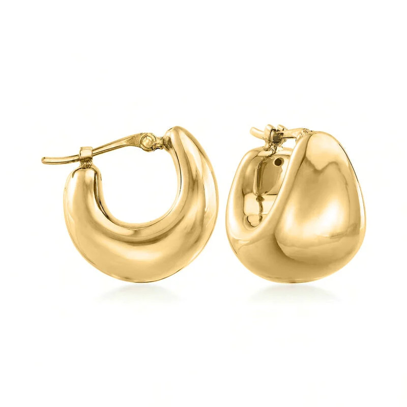 18kt Gold Over Sterling Silver Puffed Dome Hoop Earrings. 1/2" | Ross-Simons