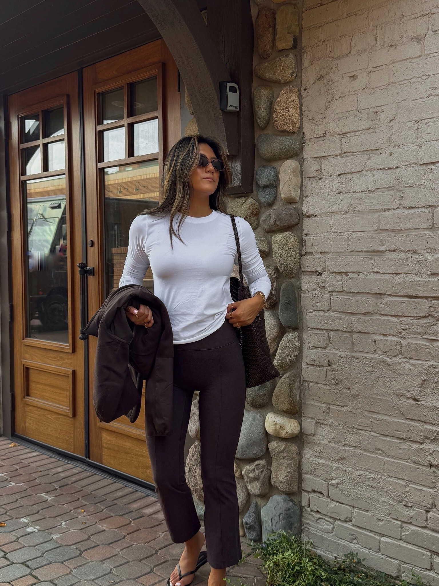 Easy beyond yoga outfit! Love this long sleeve top- it’s super soft, fitted and I love the thumb holes. I paired it with the cozy zip-up fleece and flare leggings. Comfy for everyday but I still feel put together.

#LTKgrwm #LTKActive