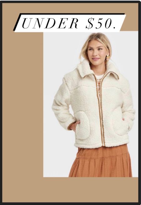 Best looking under $50. fleece zip up Sherpa jacket great gift idea 