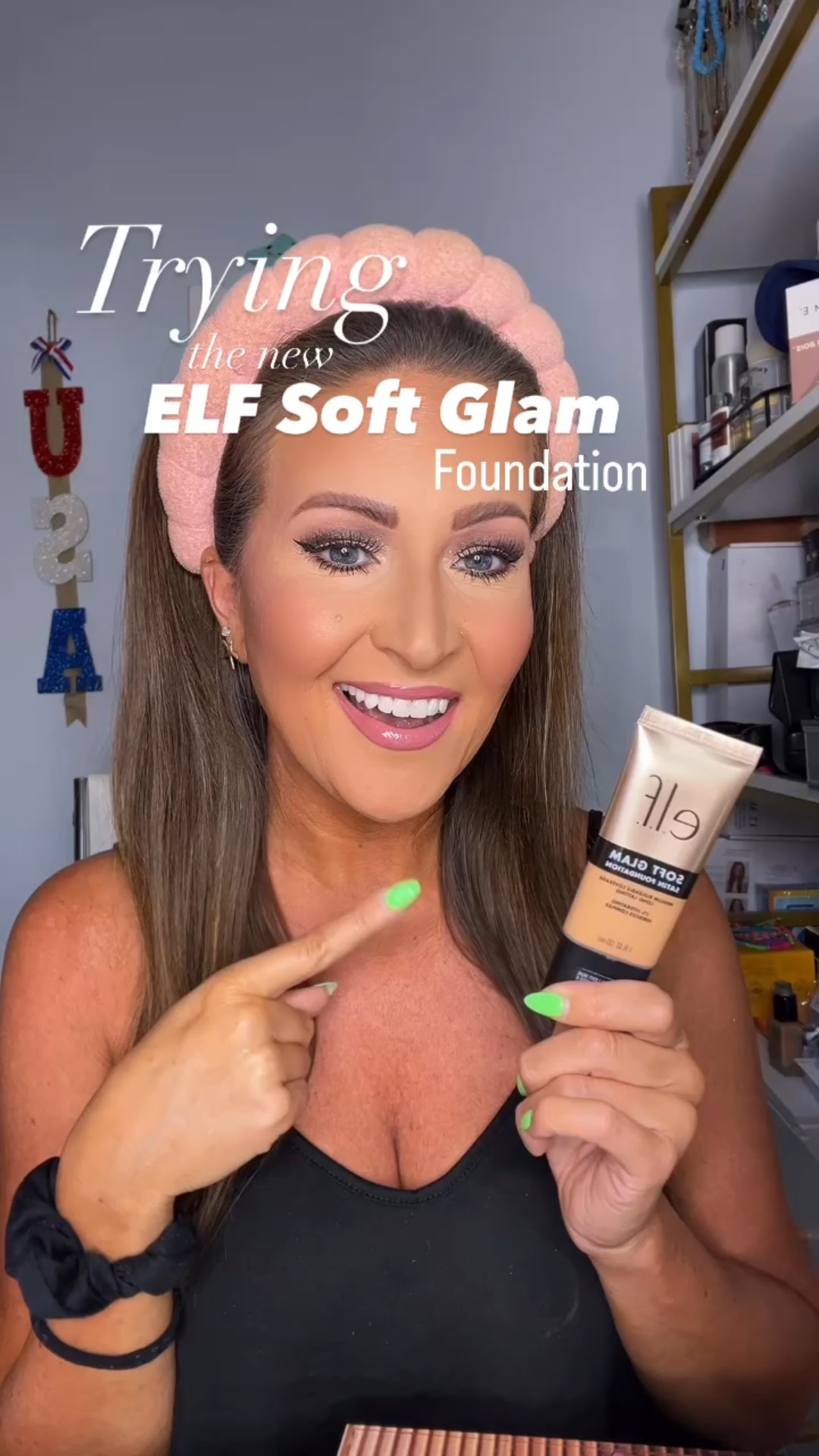 Trying the new ELF Soft Glam Foundation in shade Medium Warm.

⭐️also linking my other ELF favorites⭐️

Blush: Blushin’ In Riviera
Bronzer: Medium Deep
Contour: Light/Medium 
Lip Liner: Mauve
Lipstick: 800 Fairest Nude
Gloss: Eclair
Brow Powder: Dark Brown
Highlighter: Blossom Glow#LTKxelfCosmetics

#LTKSpringSale #LTKBeauty #LTKSaleAlert