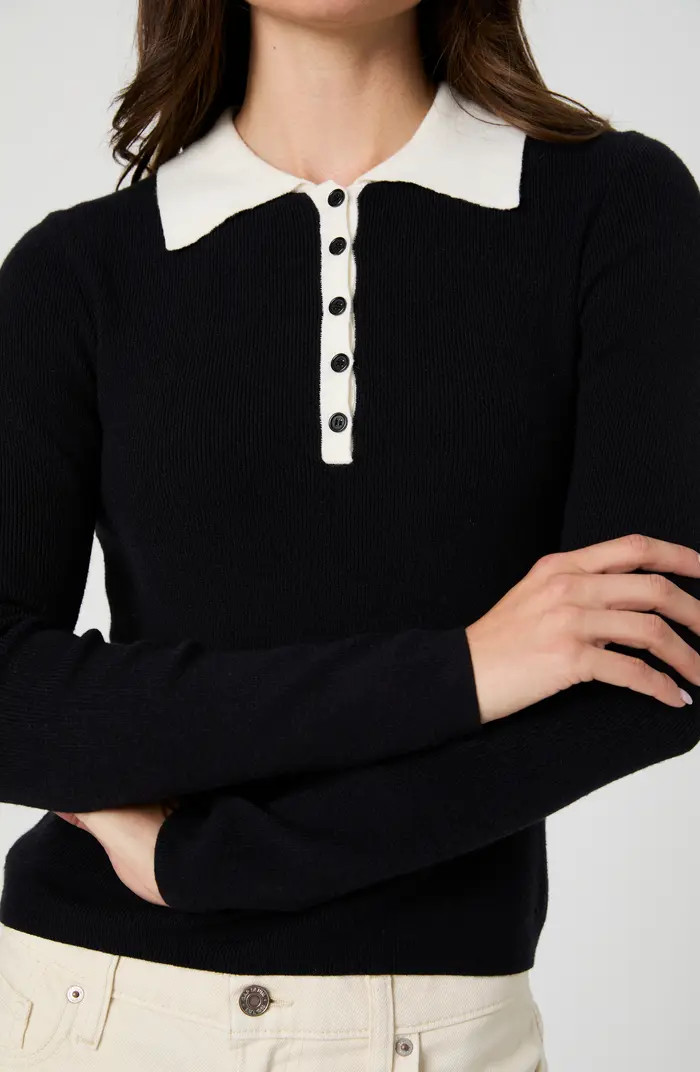 French Connection Contrast Collar Polo Sweater | Nordstromrack | Nordstrom Rack