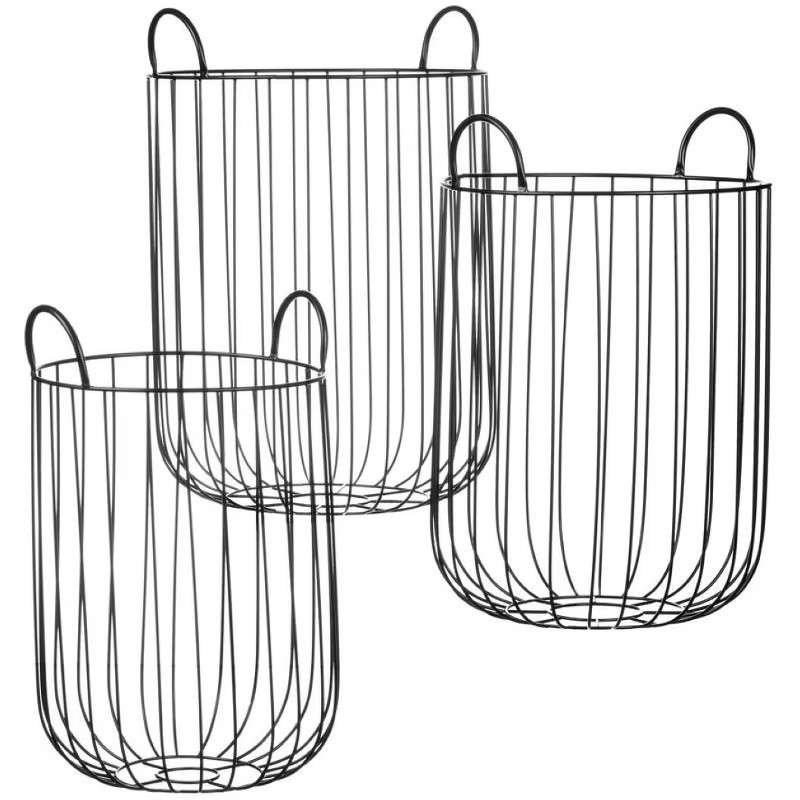 Sullivans Set of 3 Wire Basket 19.5"H, 20.75"H & 22"H Black | Target