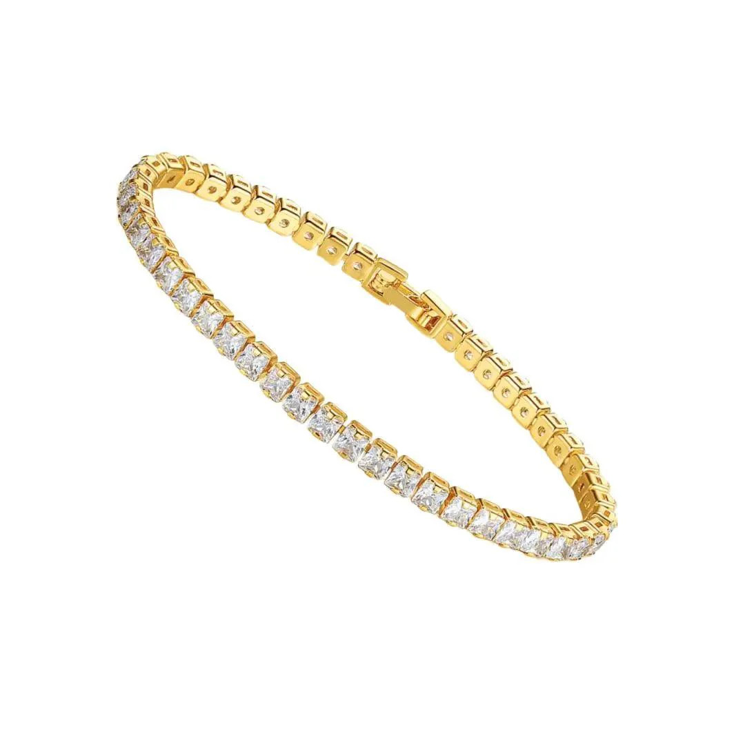 Round Crystal Tennis Bracelet- White - Ahava J | Ahava Jewels
