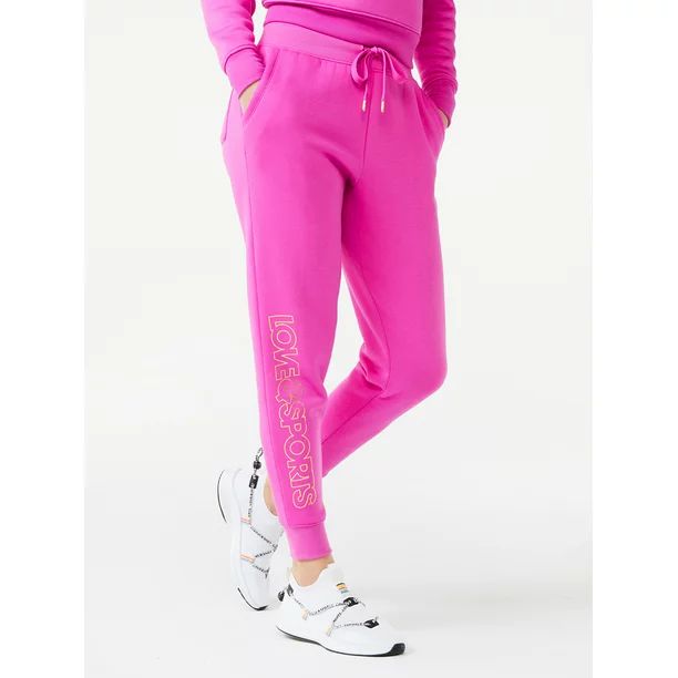 Love & Sports Women’s Fleece Jogger Pants - Walmart.com | Walmart (US)