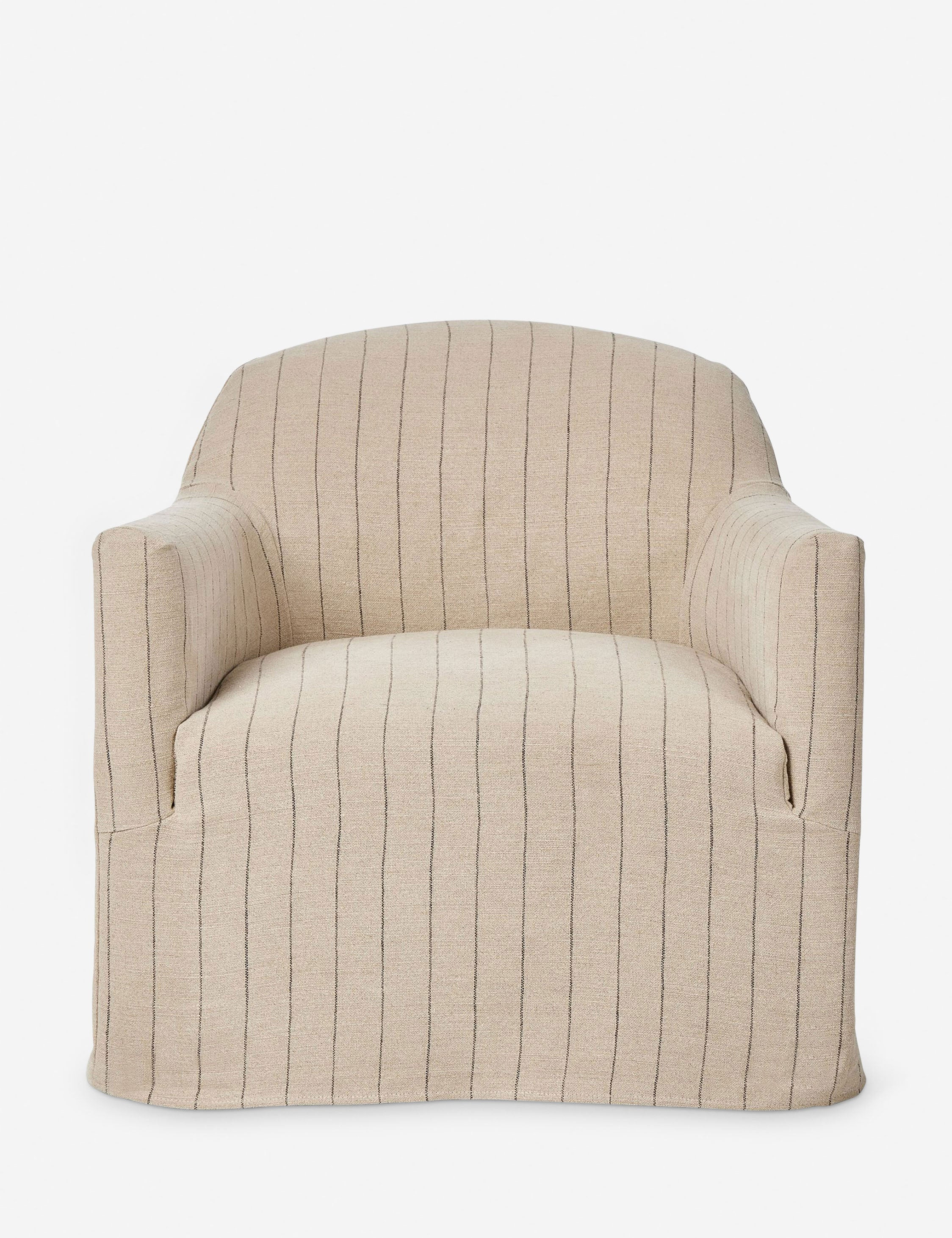 Lowell Slipcover Swivel Chair by Amber Lewis x Four Hands, Flint | Lulu and Georgia 