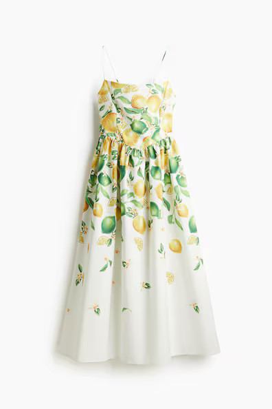 H & M - Printed cotton dress - White | H&M (UK, MY, IN, SG, PH, TW, HK)