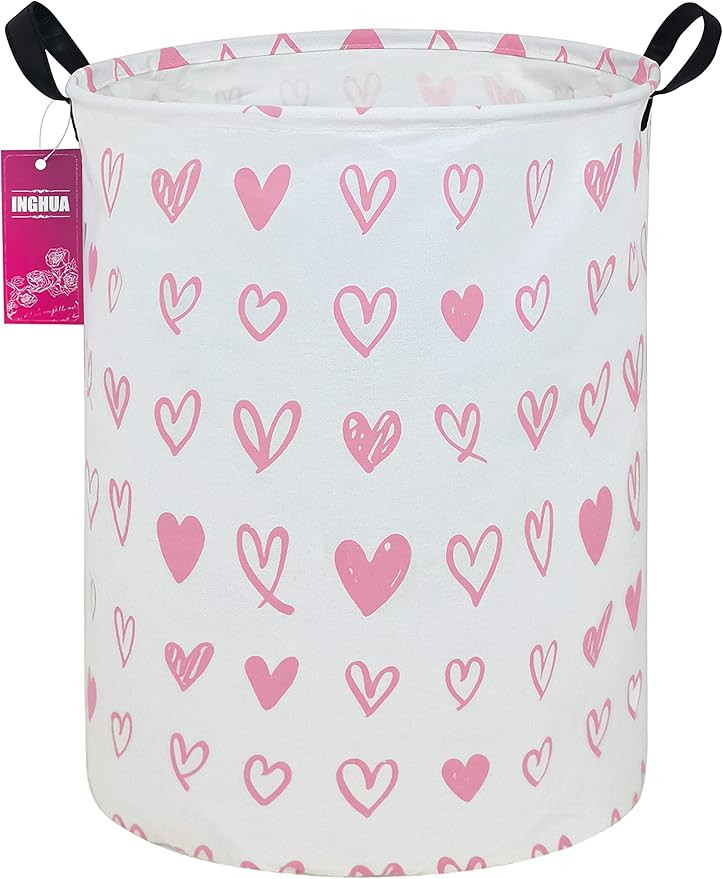 Laundry Hamper Large Canvas Fabric Lightweight Storage Basket/Toy Organizer/Dirty Clothes Collaps... | Amazon (US)