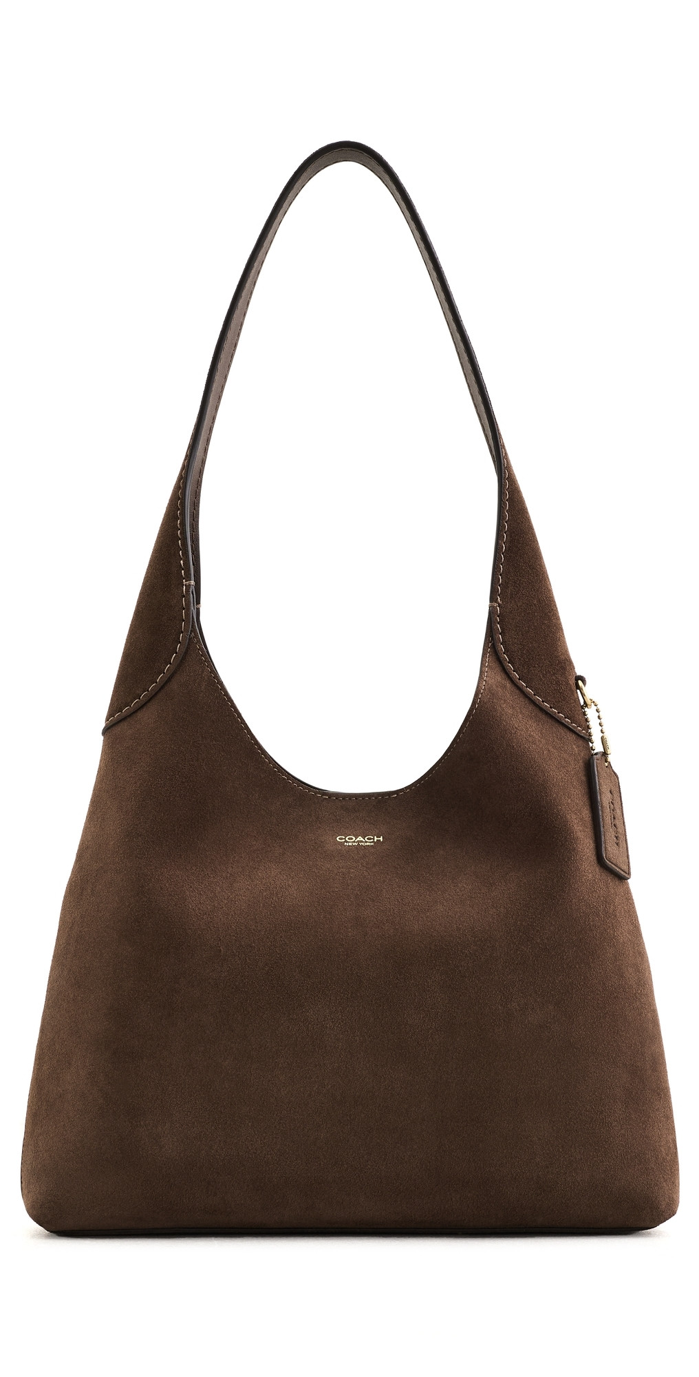 Coach Suede Brooklyn Shoulder Bag Dark Chocolate One Size | Shopbop