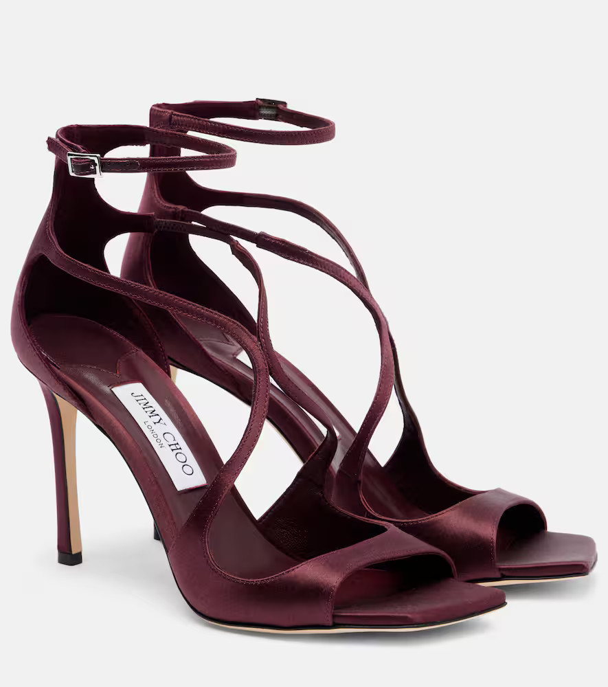 Jimmy Choo Azia 95 satin sandals | Mytheresa (US/CA)