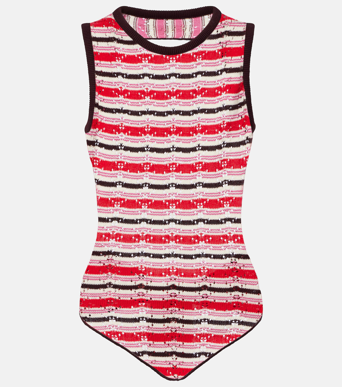 Striped crochet cotton top | Mytheresa (US/CA)