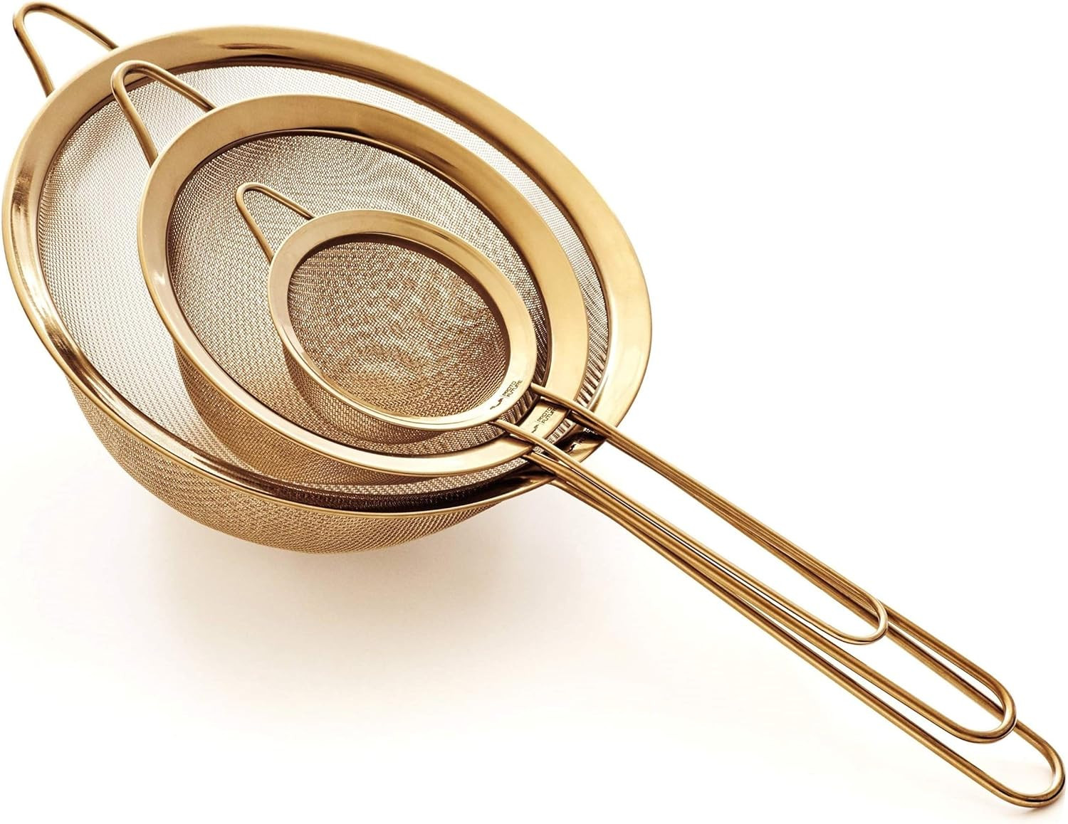 Strainer Set Fine Mesh – Premium 304 Stainless Steel (18/8) – 8″, 5.5″ and 3.3″ Sturdy ... | Amazon (US)