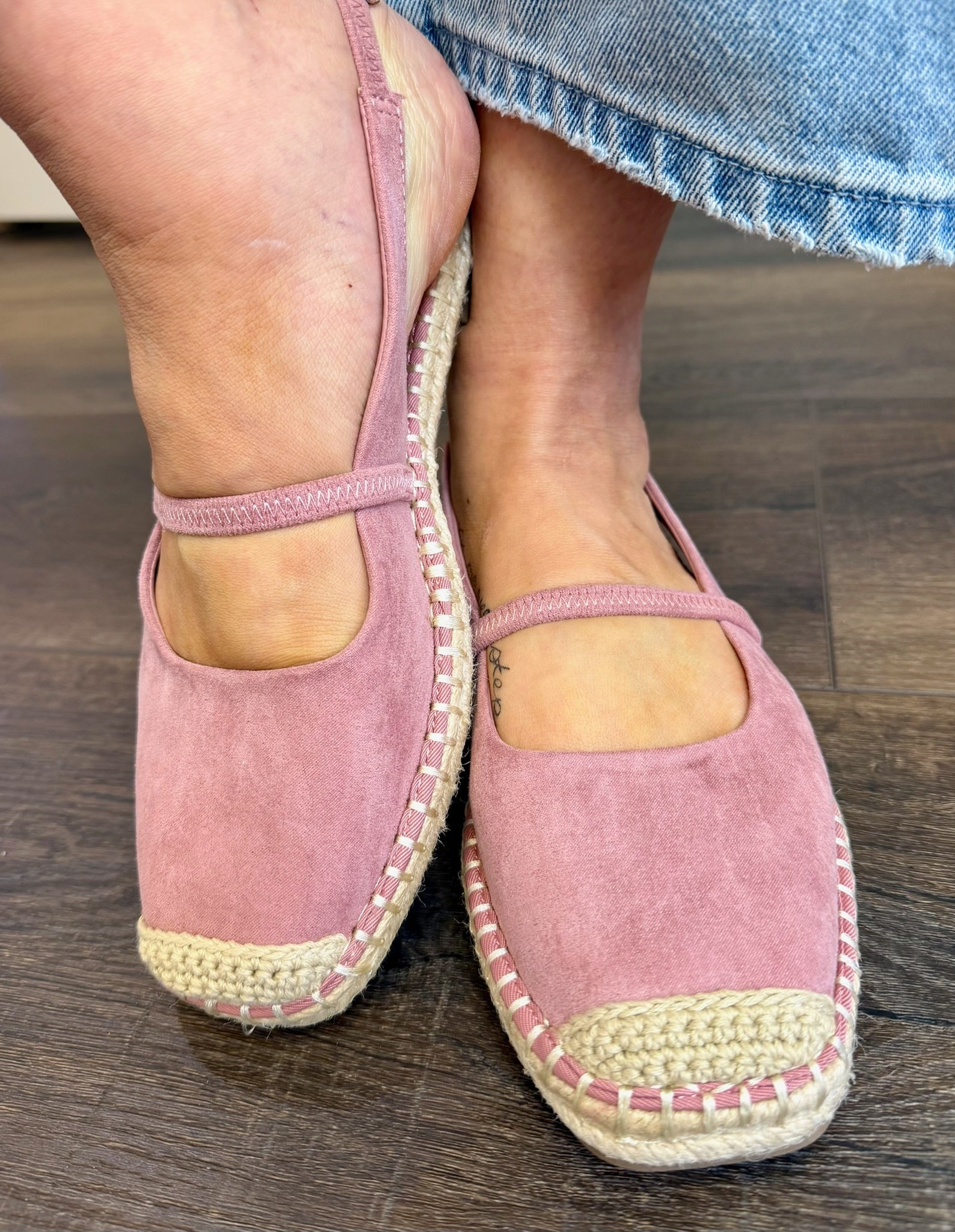 Pink espadrille flats from Walmart 💓

#LTKTall #LTKOver40 #LTKWorkwear