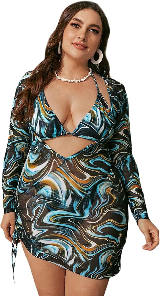 Romwe plus size on sale swimwear