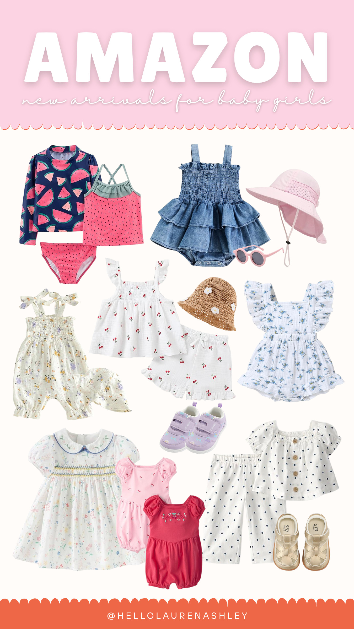 The cutest little baby girl finds lately 🥹 Sweet matching sets, tiny summer outfits, adorable swimsuits, and all the pretty pastel details. Linking everything here 💕 #babygirlstyle #amazonfinds 

 #LTKmomlife #LTKBaby #LTKKids