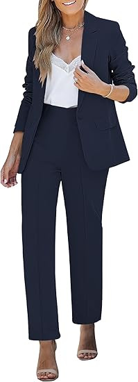luvamia Women's Two Piece Sets Pants Suits Dressy Business Casual Outfits Professional Blazer Pan... | Amazon (US)