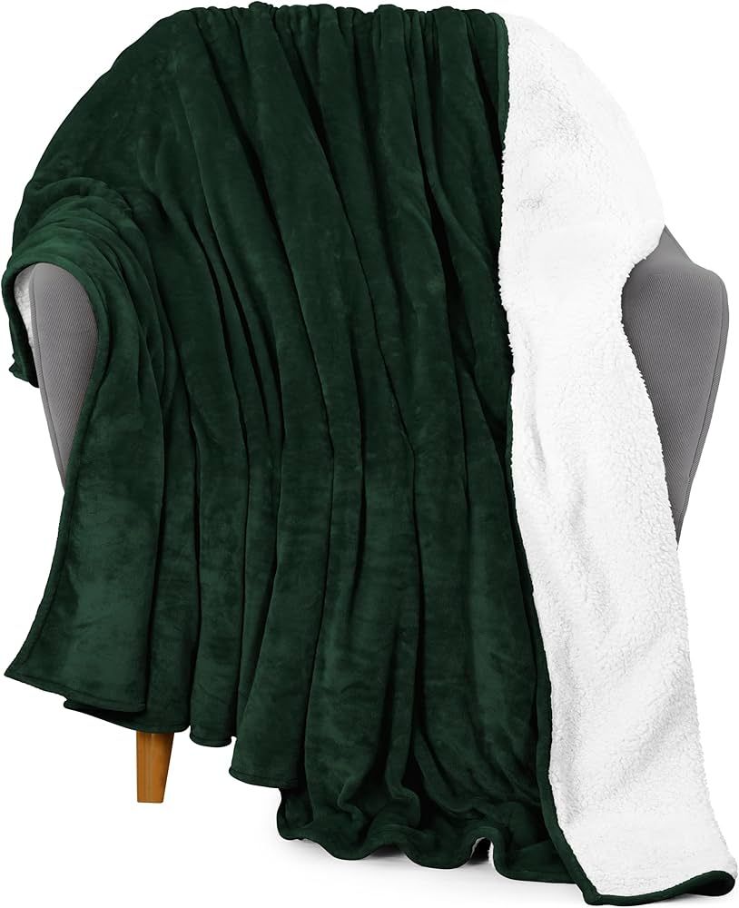 Utopia Bedding Sherpa Blanket Throw Size [Forest Green, 50x60 Inches] - 480GSM Thick Warm Plush F... | Amazon (US)