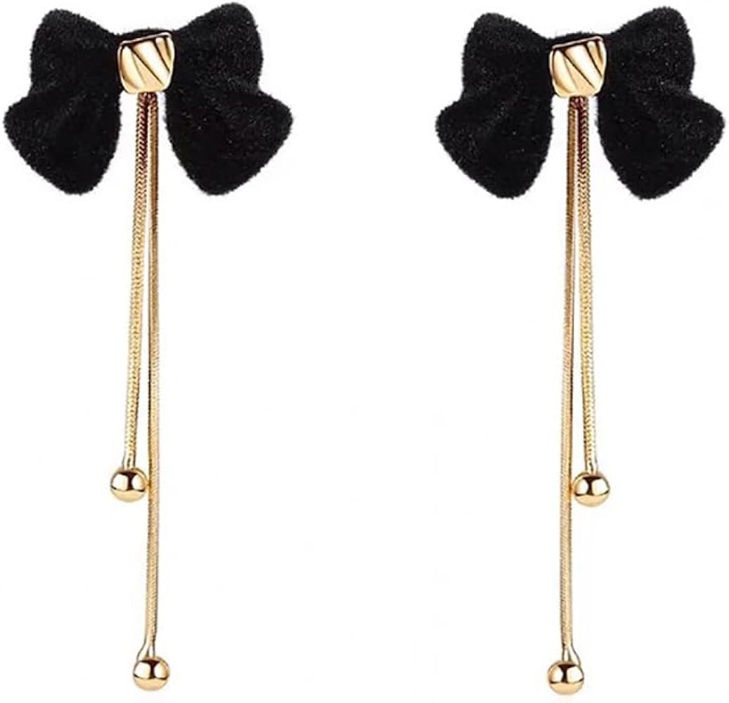 Bow Shaped Earrings for Women Dainty Bow Earrings Bow Ribbons Earrings Red Dangle Bow Earrings Da... | Amazon (US)