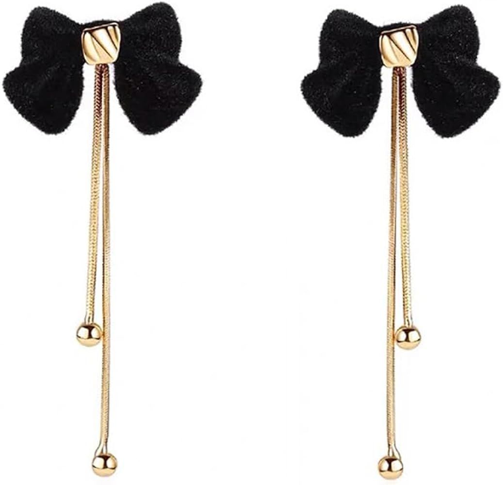 Bow Shaped Earrings for Women Dainty Bow Earrings Bow Ribbons Earrings Red Dangle Bow Earrings Da... | Amazon (US)
