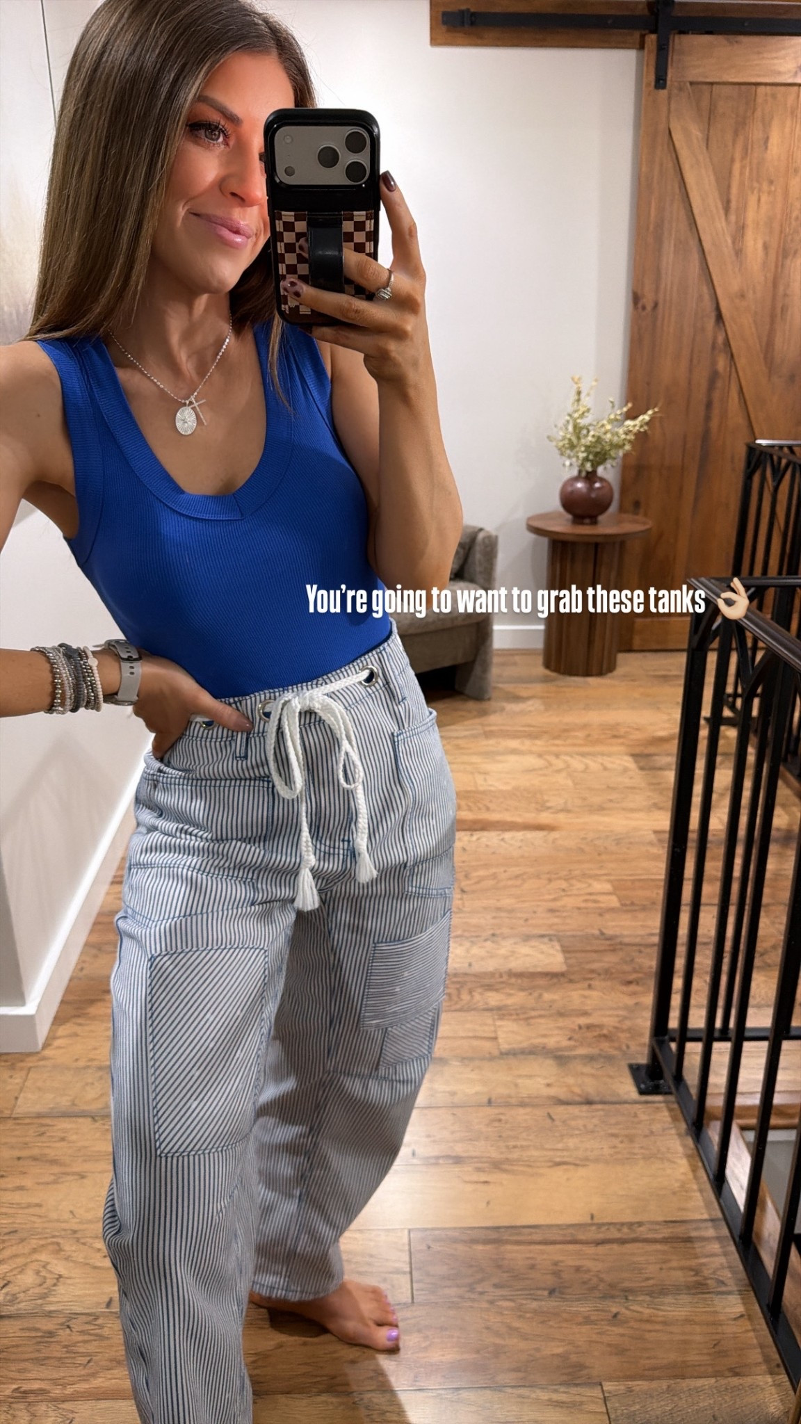 Grab these tanks for summer & add the necklace too! 
Tank: size small
Pants: size small
Necklace 15/16 use code HANNAHJO ! 

@amazon @mirandafrye 

#LTKfitnessgoals #LTKdayinmylife #LTKmorningroutine