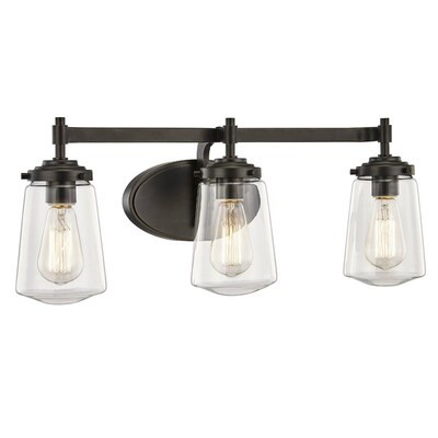 allen + roth Wyatt Modern Farmhouse Vanity 3-Light Bronze Farmhouse Vanity Light Lowes.com | Lowe's