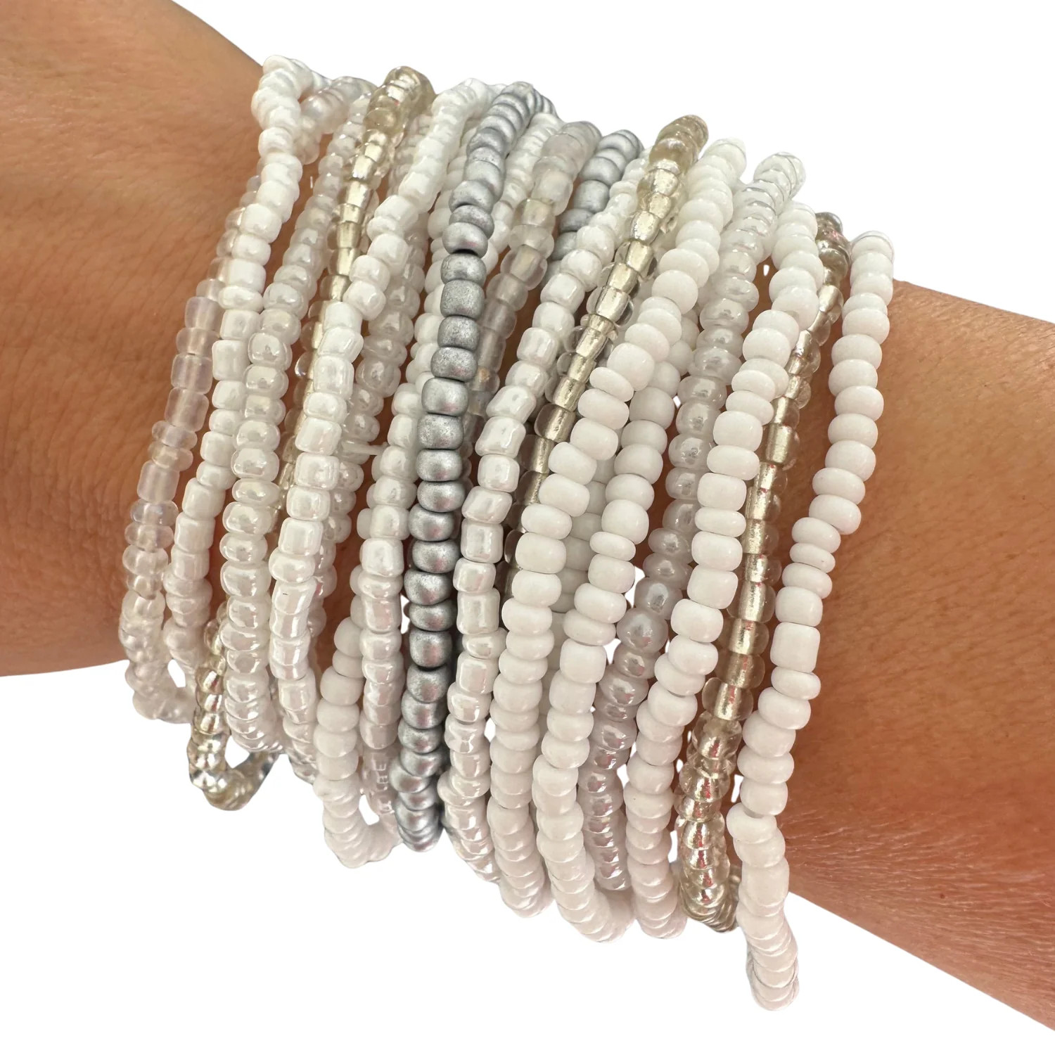 Shades of White Bracelet Stack (16 bracelets included) | Erin McDermott Jewelry