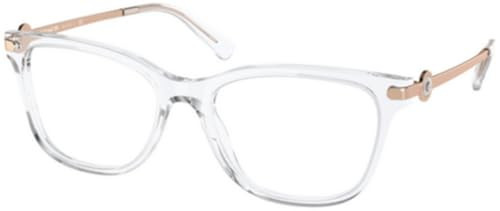 COACH Women's HC6176 Rectangular Prescription Eyewear Frames, Transparent Clear/Demo Lens, 49 mm | Amazon (US)