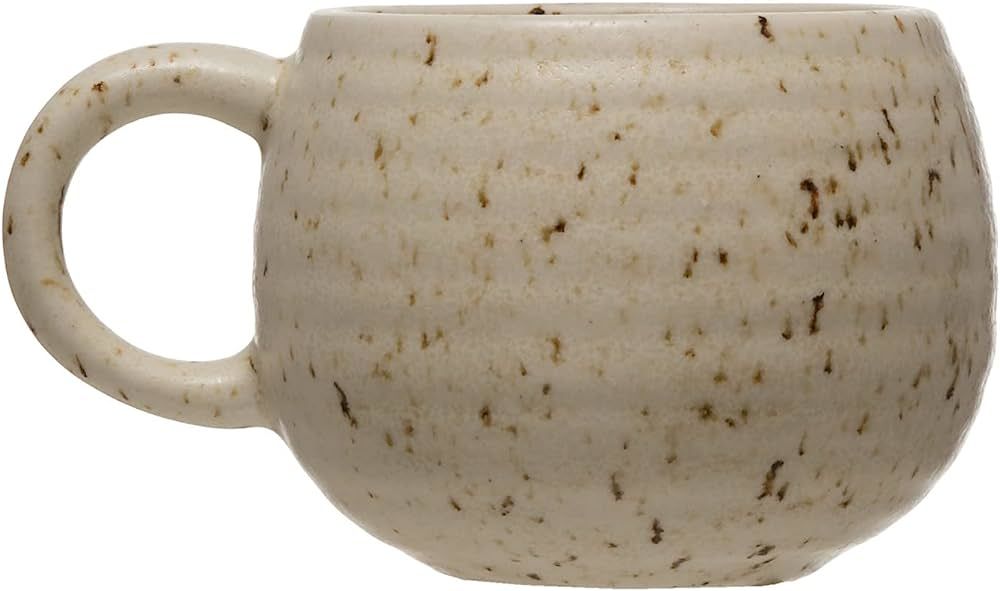 Creative Co-Op Speckled Stoneware Reactive Glaze Finish Mug, 1 Count (Pack of 1), Beige | Amazon (US)