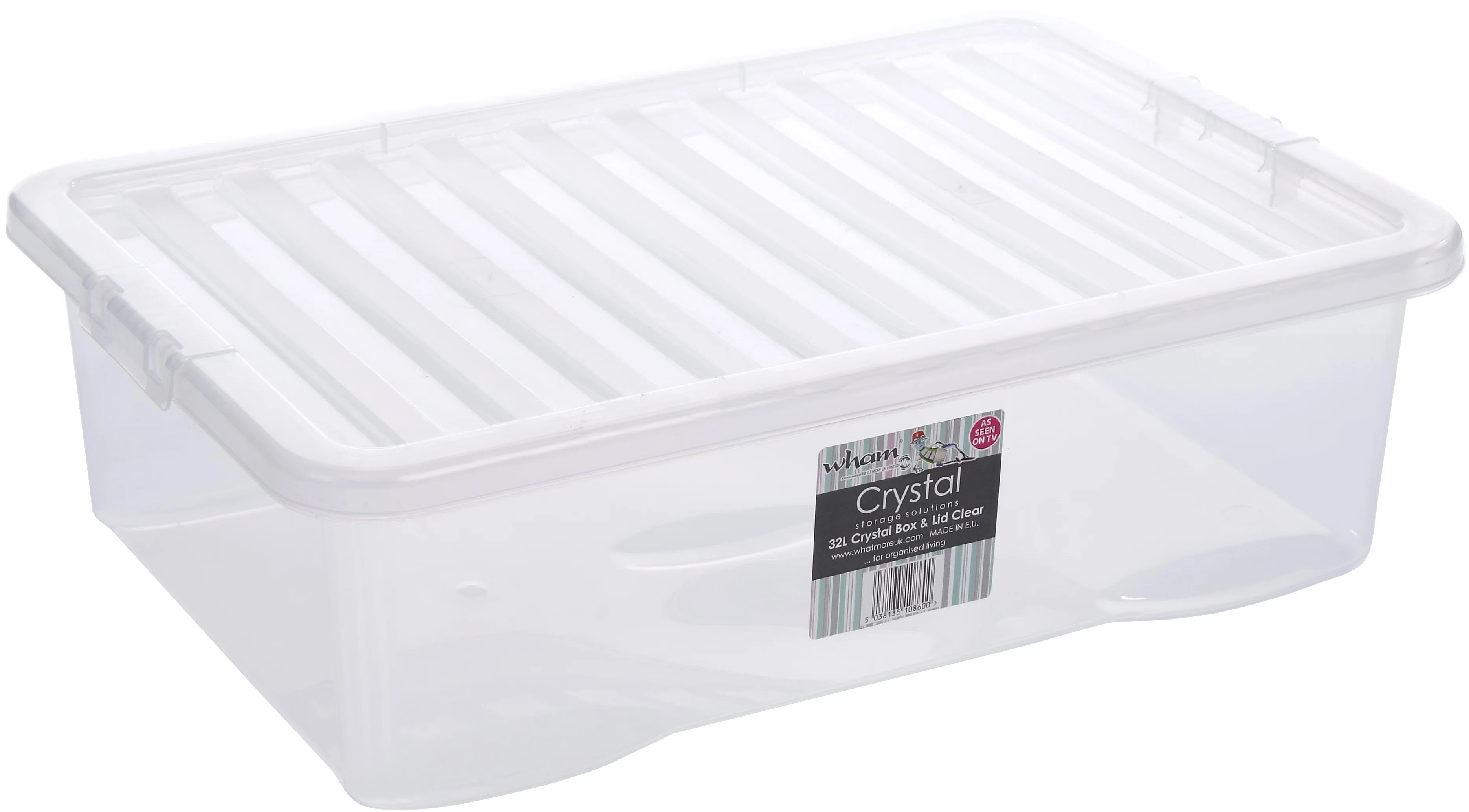 Wham Crystal 32L Plastic Storage Boxes Pack of 5 Clear (Set of 5) | Wayfair UK