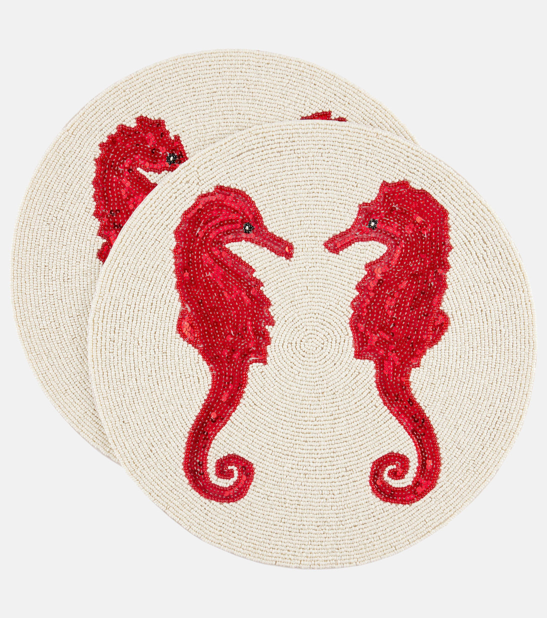 Seahorse set of 2 beaded placemats | Mytheresa (INTL)